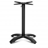 Podstawa stołowa MARBELLA, aluminiowa, 4-ramienna, barowa, wysokość 72 cm, czarna, XIRBI 78239